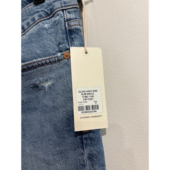 NWT Citizens of Humanity Olivia High Rise Slim Ankle Jeans Chit Chat Women's 26 - Picture 4 of 8